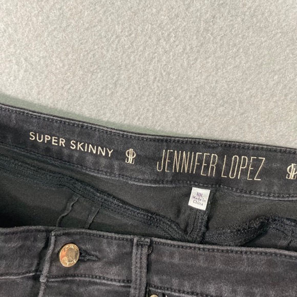 Jennifer Lopez JLO Super Skinny Jeans Womens Size‎ 10L Gray Denim Pants - Picture 4 of 10